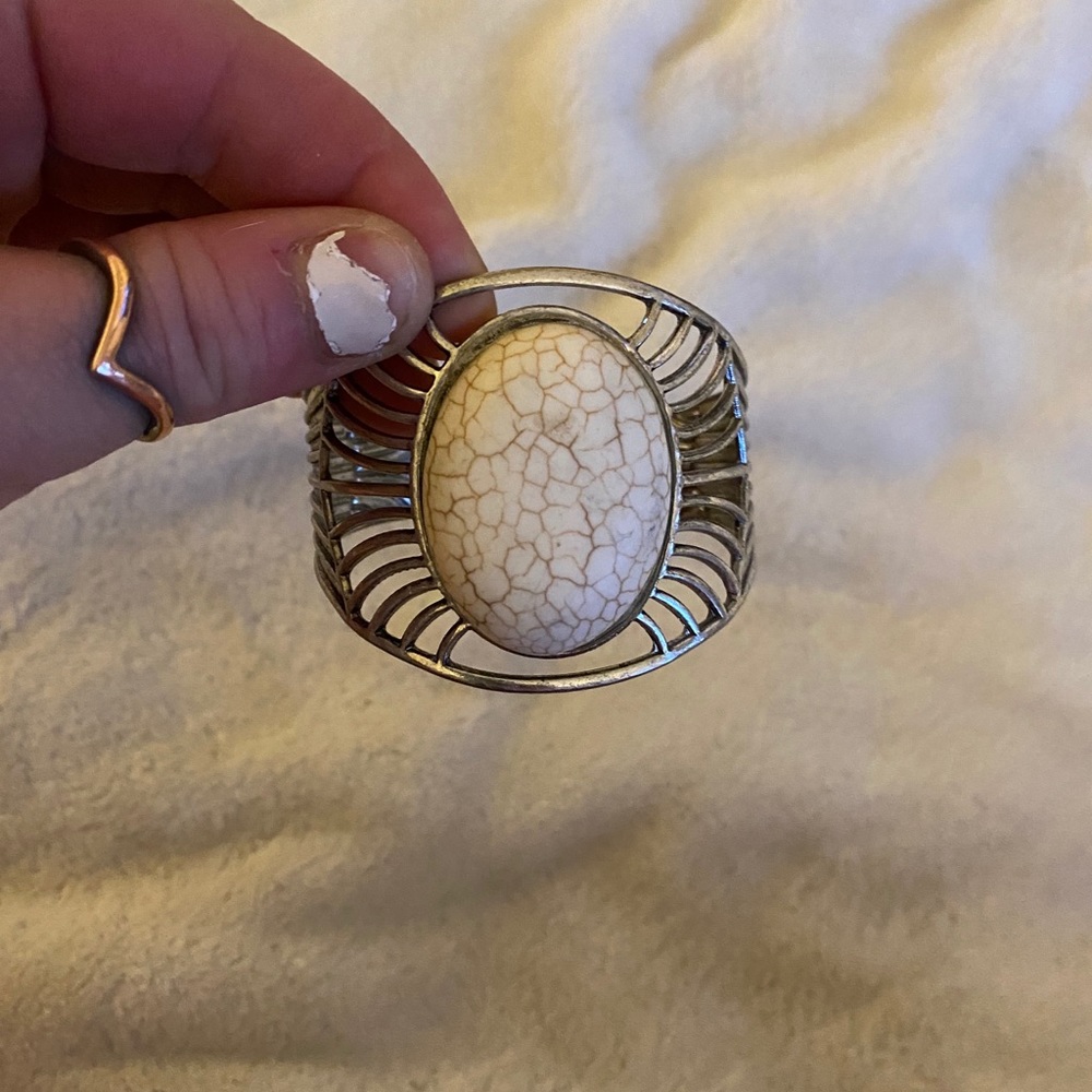 White stone cuff